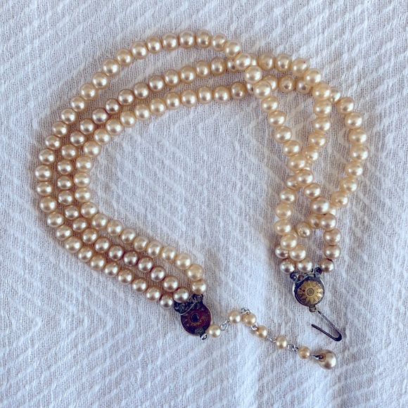 Vintage faux pearl choker - Picture 1 of 9